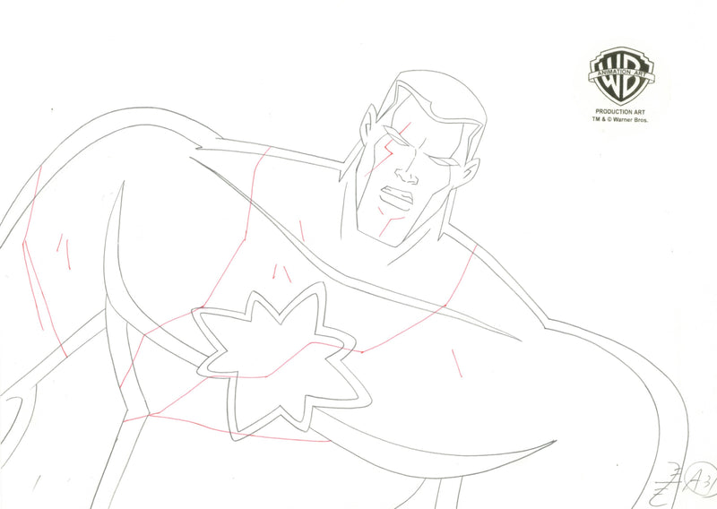 Justice League Unlimited Original Production Drawing: Captain Atom