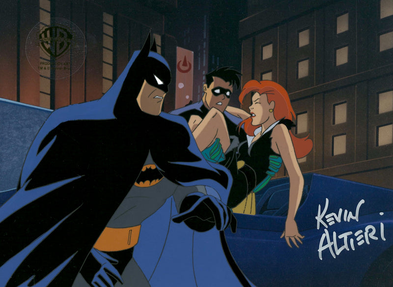 Batman The Animated Series Original Production Cel Signed By Kevin Altieri: Batman, Robin, Veronica