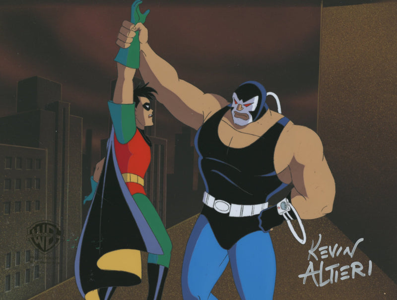 Batman The Animated Series Original Production Cel Signed By Kevin Altieri: Bane, Robin