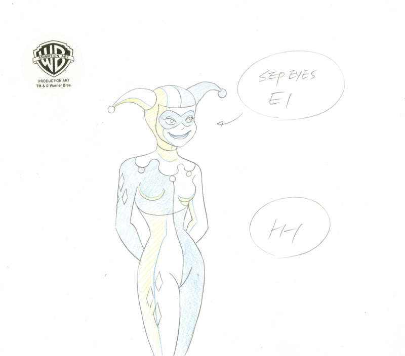 Batman The Animated Series Original Production Drawing: Harley Quinn