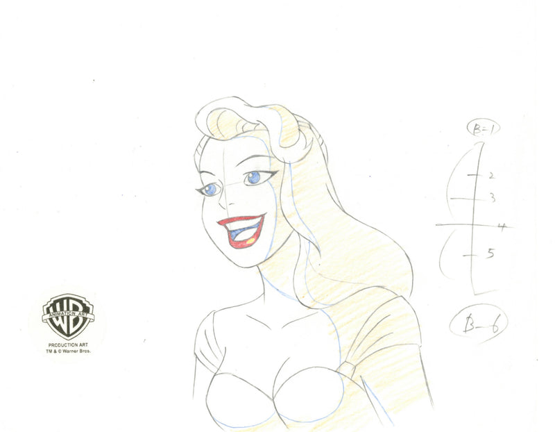 Batman The Animated Series Original Production Drawing: Barbara Gordon