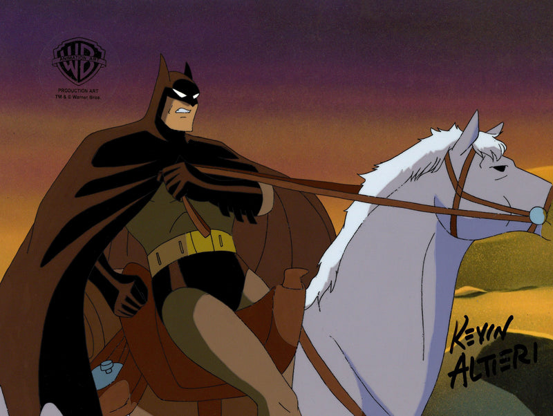 Batman The Animated Series Original Production Cel Signed By Kevin Altieri: Batman