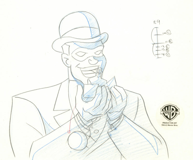 Batman The Animated Series Original Production Drawing: Riddler