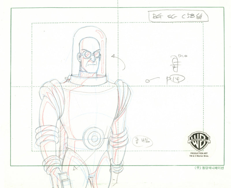 Batman The Animated Series Original Production Layout Drawing: Mr. Freeze
