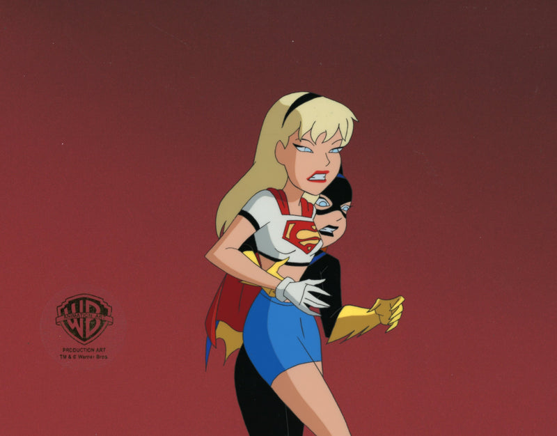 The New Batman Adventures Original Production Cel: Supergirl, Batgirl