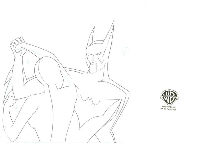 Batman Beyond Original Production Cel with Matching Drawing: Batman, Ten