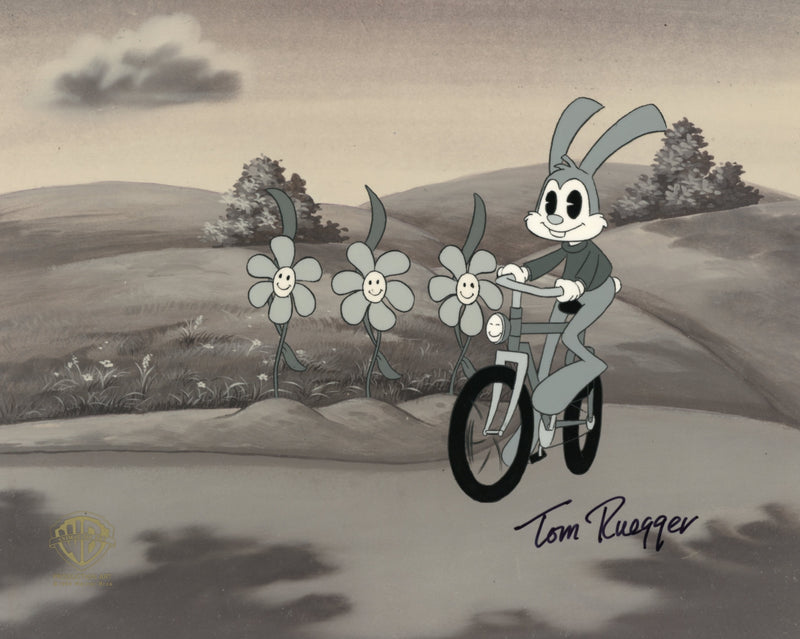 Tiny Toon Adventures Original Production Cel Signed by Tom Ruegger: Buster Bunny