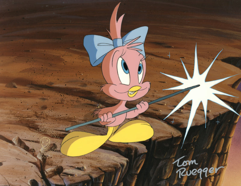 Tiny Toon Adventures Original Production Cel Signed by Tom Ruegger: Sweetie Bird