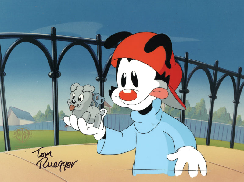 Animaniacs Original Production Cel signed by Tom Ruegger: Wakko