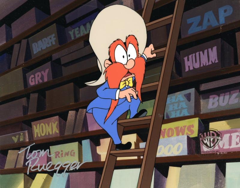 Tiny Toon Adventures Original Production Cel Signed by Tom Ruegger: Yosemite Sam