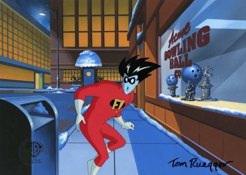 Freakazoid Original Production Cel Signed by Tom Ruegger: Freakazoid