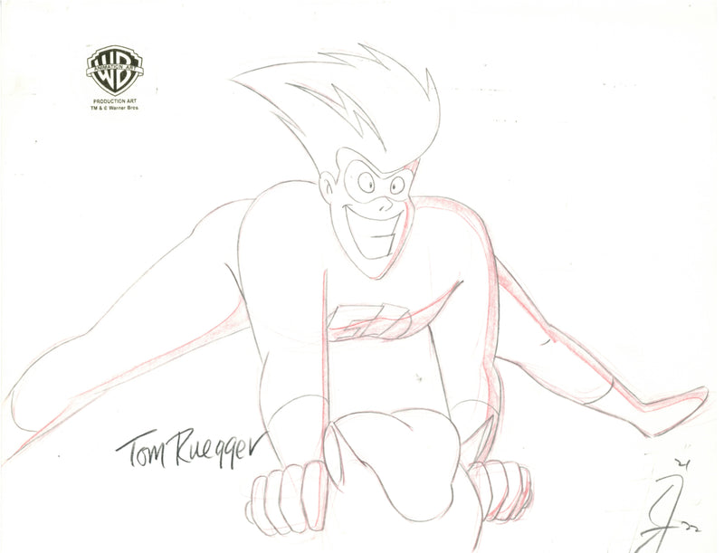 Freakazoid Original Production Drawing Signed by Tom Ruegger: Freakazoid