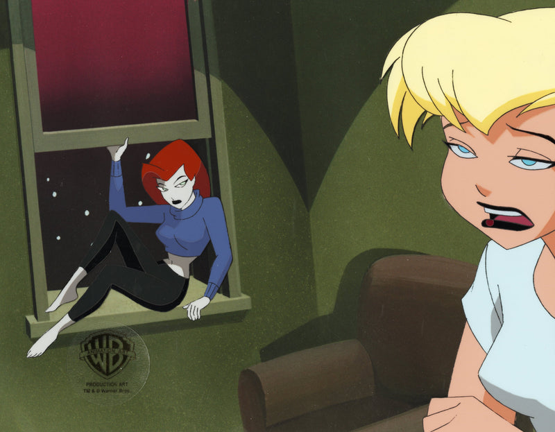 The New Batman Adventures Original Production Cel: Ivy, Harley