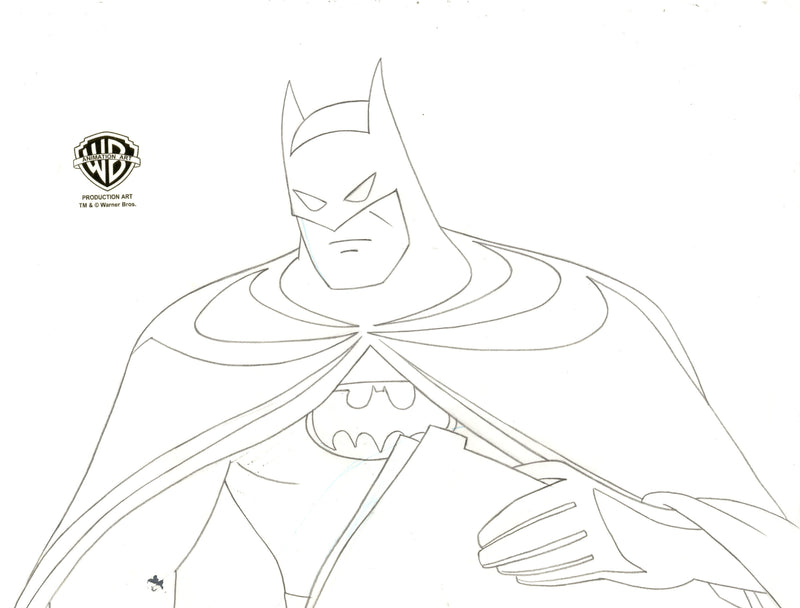 Batman The Animated Series Original Production Cel with Matching Drawing: Batman