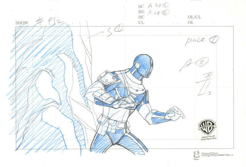 Teen Titans Original Production Drawing: Slade