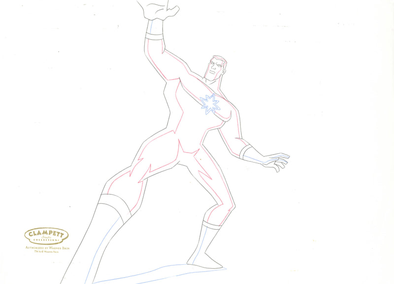 Justice League Unlimited Original Production Drawing: Captain Atom