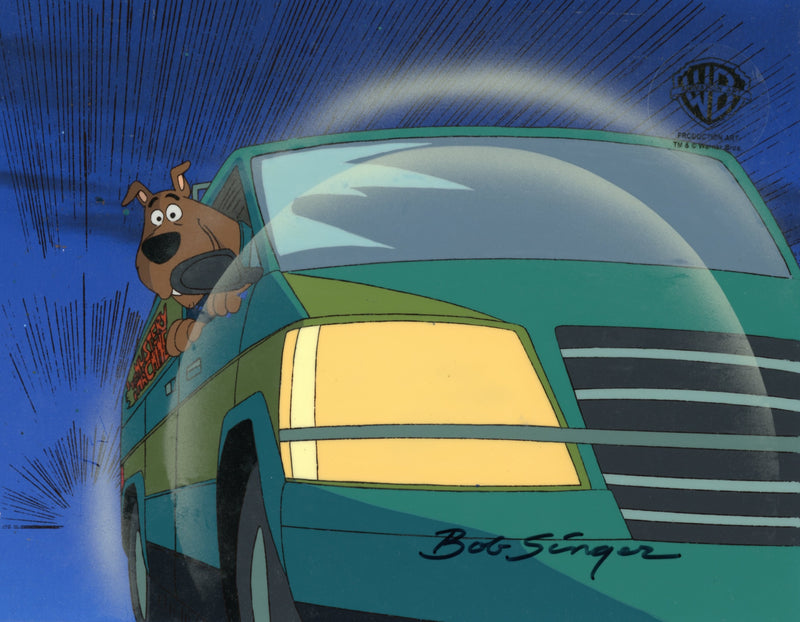 Scooby-Doo and the Witch's Ghost Original Production Cel with Matching Drawing Signed by Bob Singer: Scooby