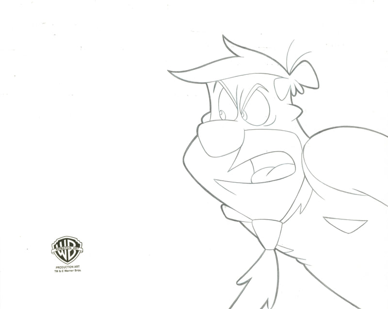 The Flintstones Original Production Cel With Matching Drawing Signed Bob Singer: Fred Flintstone