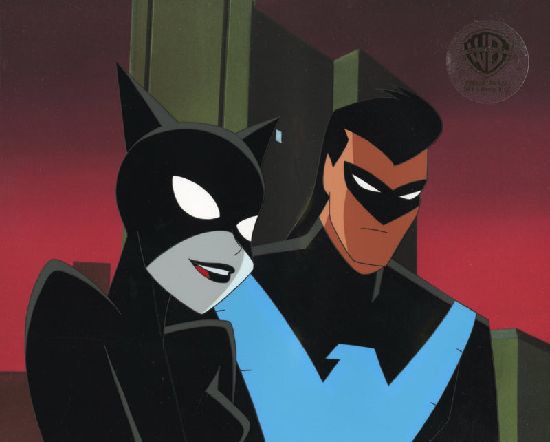 The New Batman Adventures Original Production Cel: Nightwing, Catwoman