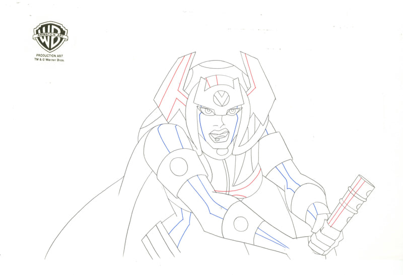 Justice League Unlimited Original Production Drawing: Big Barda