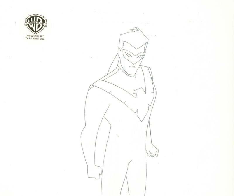 The New Batman Adventures Original Production Cel with Matching Drawing: Batman, Nightwing