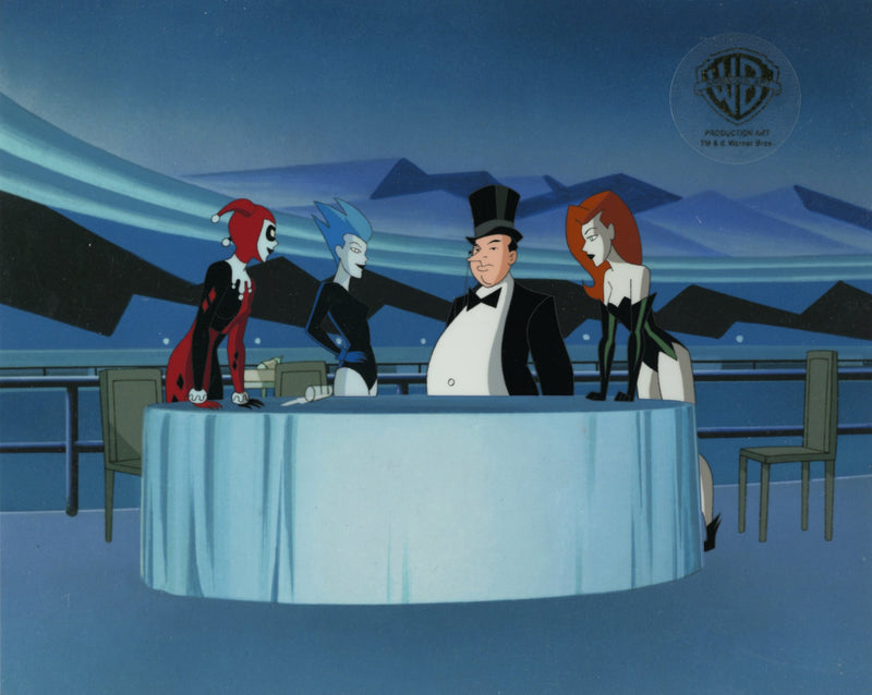 The New Batman Adventures Original Production Cel: Harley, Livewire, Penguin, Ivy