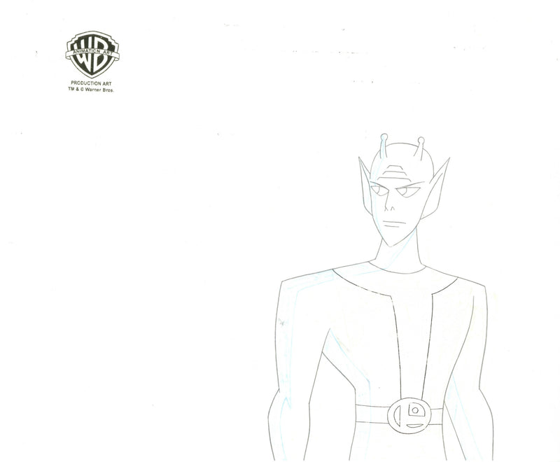 Superman the Animated Series Original Production Cel with Matching Drawing: Saturn Girl, Cosmic Boy, Chameleon Boy