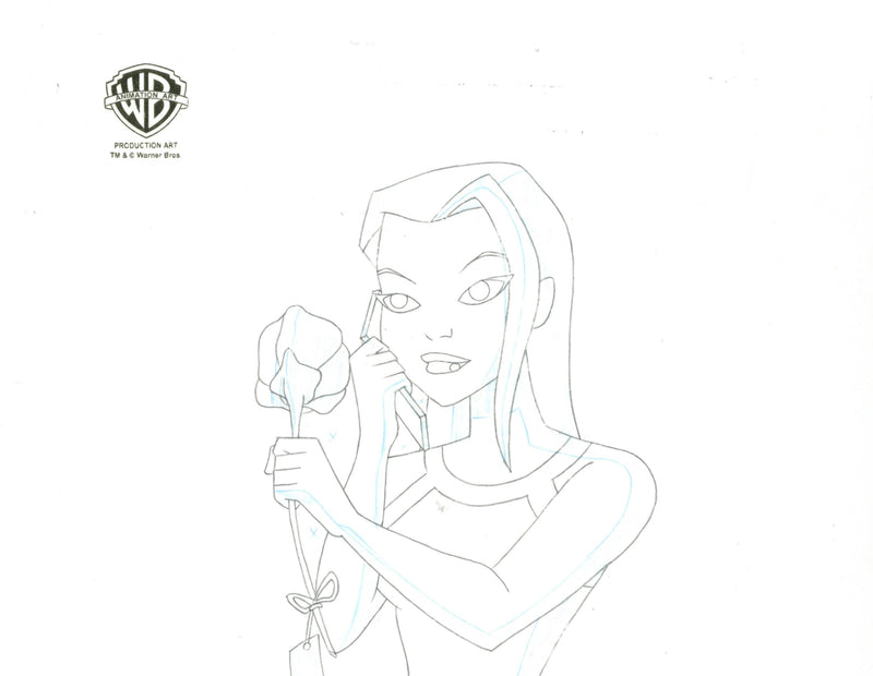 Batman Beyond Original Production Cel with Matching Drawing: Dana Tan