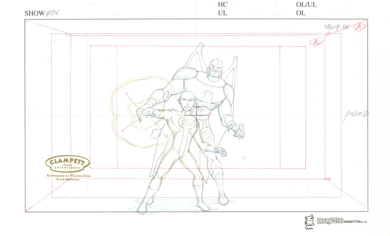 Justice League Unlimited Original Production Drawing: Kai-Ro, Warhawk
