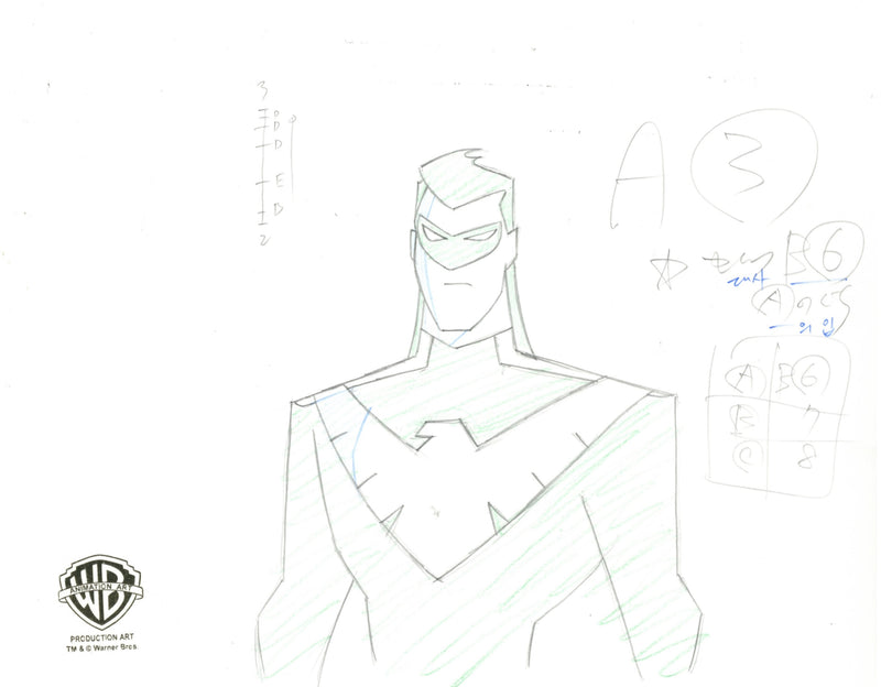 The New Batman Adventures Original Production Drawing: Nightwing