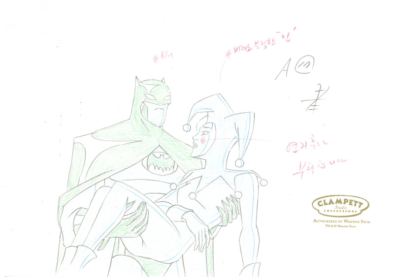 The Batman Original Production Drawing: Batman, Harley