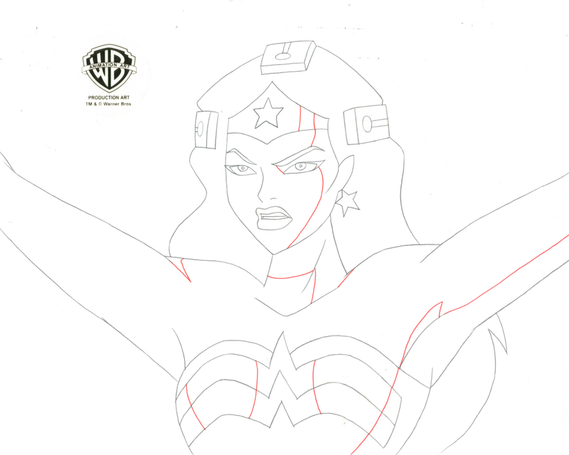 Justice League Original Production Drawing: Wonder Woman