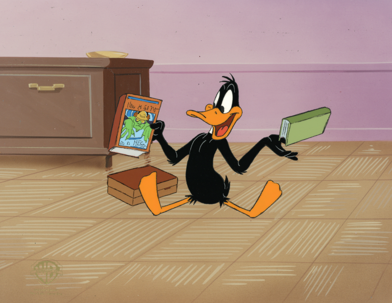 Looney Tunes Original Production Cel with Matching Drawing: Daffy Duck