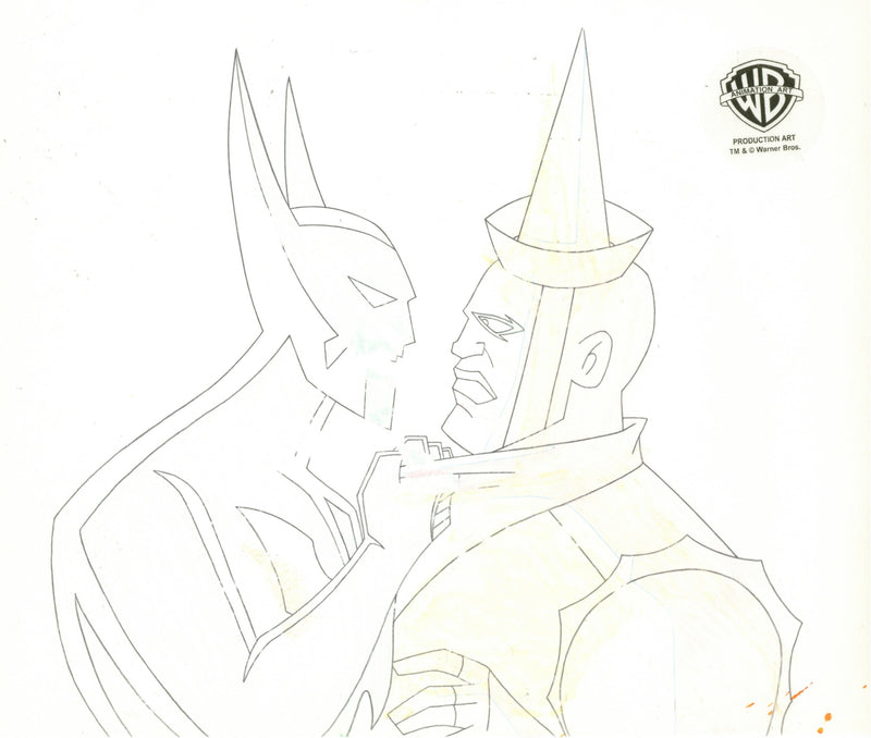 Batman Beyond Original Production Cel with Matching Drawing: Batman, Trey