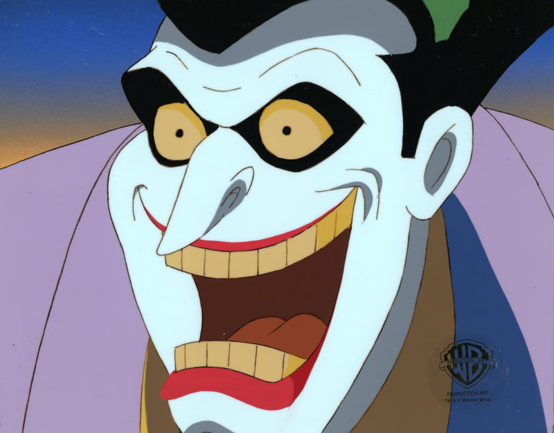 Batman The Animated Series Original Production Cel with Matching Drawing: Joker