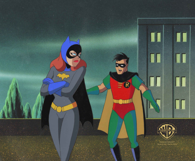 Batman The Animated Series Original Production Cel: Batgirl and Robin