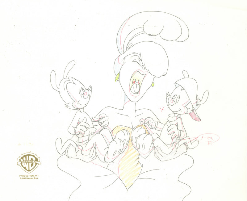 Animaniacs Original Production Drawing: Yakko, Wakko