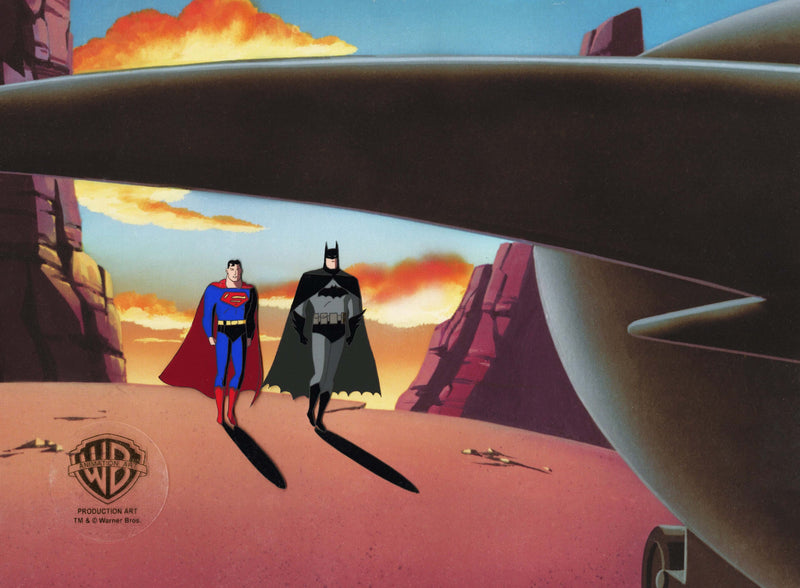 Superman The Animated Series Original Production Cel: Superman, Batman