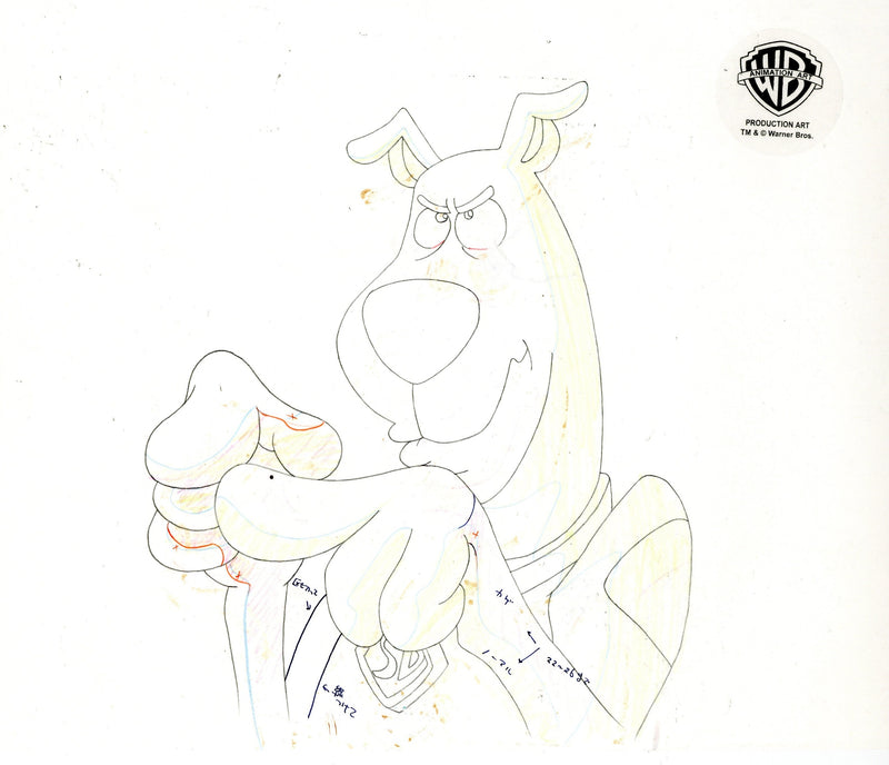 Scooby-Doo and the Witch's Ghost Original Production Cel and Matching Drawing Signed by Bob Singer: Scooby