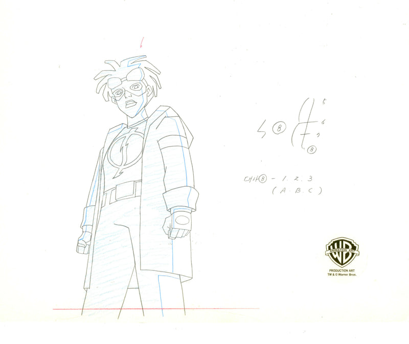 Static Shock Original Production Drawing: Static