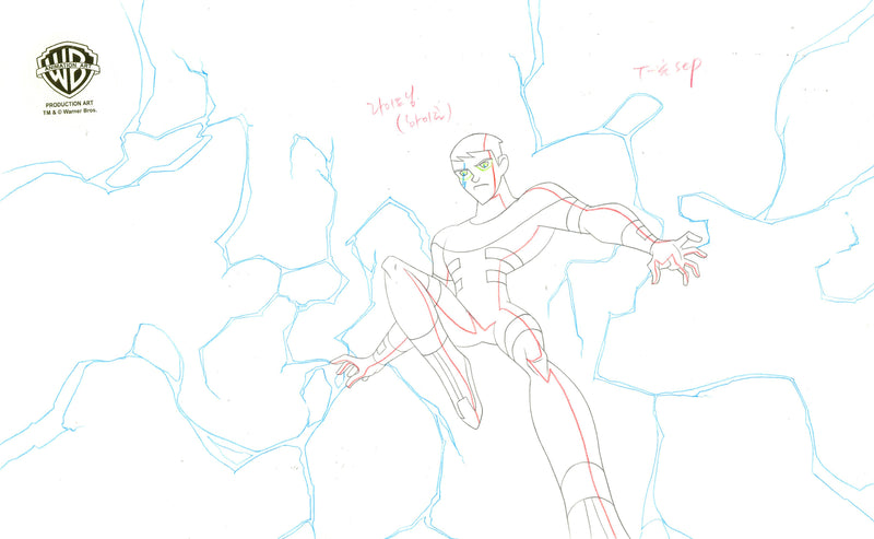 Legion of Super Heroes Original Production Drawing: Lightning Lad