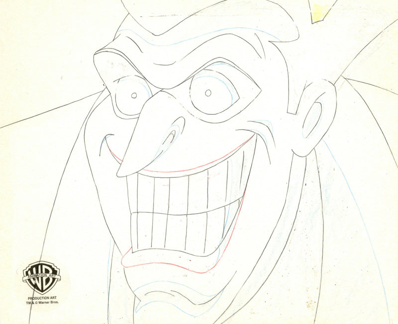 Batman The Animated Series Original Production Cel with Matching Drawing: Joker