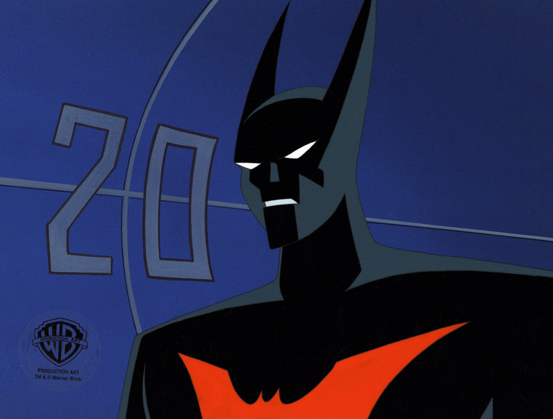 Batman Beyond Original Production Cel on Original Background with Matching Drawing: Batman