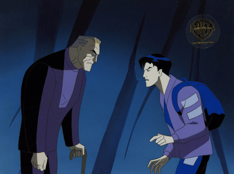 Batman Beyond Original Production Cel on Original Background with Matching Drawing: Bruce, Terry