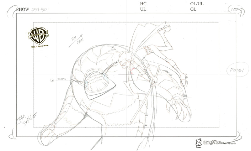 Teen Titans Original Production Drawing: Robin