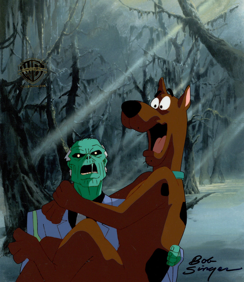 Scooby-Doo on Zombie Island Original Production Cel Signed by Bob Singer: Scooby and Zombie