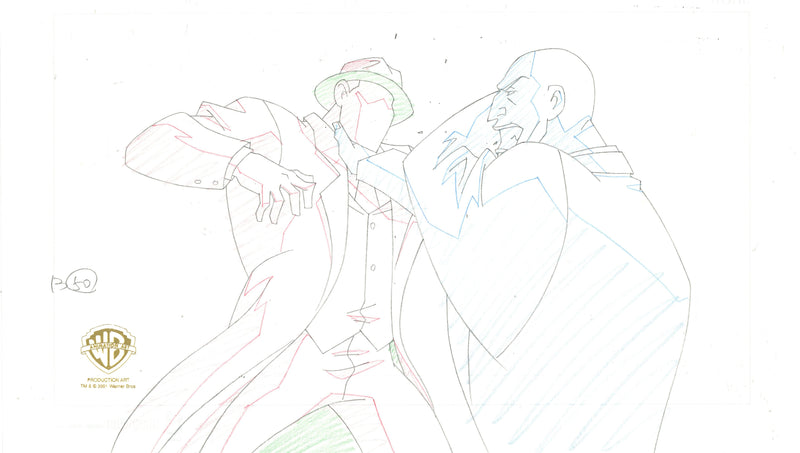 Justice League Unlimited Original Production Drawing: Question, Lex Luthor