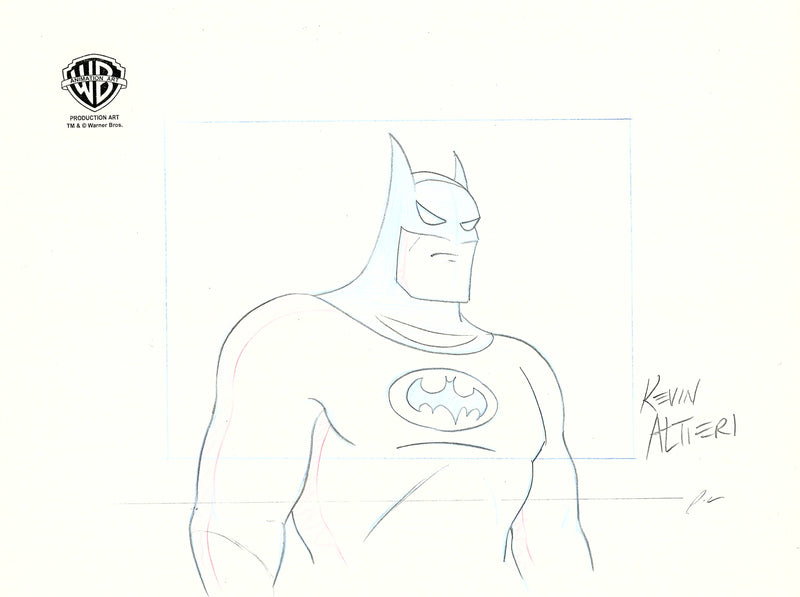 Batman The Animated Series Original Production Drawing Signed by Kevin Altieri: Batman