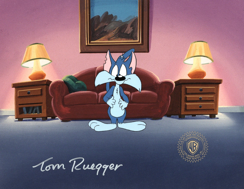 Tiny Toons Original Production Cel Signed by Tom Ruegger: Furrball