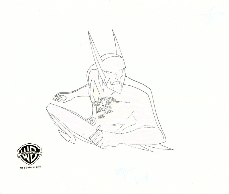 Batman Beyond Original Production Cel with Matching Drawing: Batman